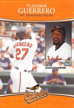 2011 Baltimore Orioles Photocards #NNO Vladimir Guerrero Back