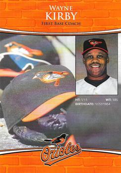 2011 Baltimore Orioles Photocards #NNO Wayne Kirby Back