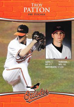 2011 Baltimore Orioles Photocards #NNO Troy Patton Back
