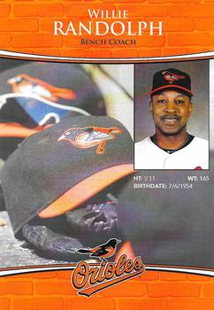 2011 Baltimore Orioles Photocards #NNO Willie Randolph Back
