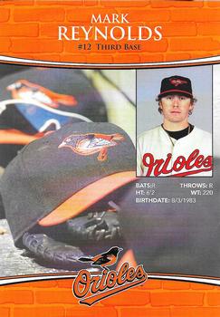 2011 Baltimore Orioles Photocards #NNO Mark Reynolds Back