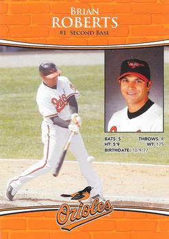 2011 Baltimore Orioles Photocards #NNO Brian Roberts Back
