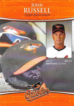 2011 Baltimore Orioles Photocards #NNO John Russell Back