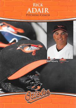 2012 Baltimore Orioles Photocards #NNO Rick Adair Back