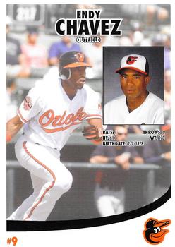 2012 Baltimore Orioles Photocards #NNO Endy Chavez Back