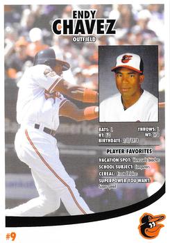 2012 Baltimore Orioles Photocards #NNO Endy Chavez Back