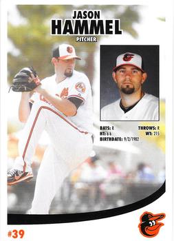 2012 Baltimore Orioles Photocards #NNO Jason Hammel Back