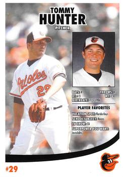 2012 Baltimore Orioles Photocards #NNO Tommy Hunter Back
