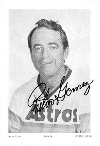 1975 Houston Astros Photocards #NNO Preston Gomez Front