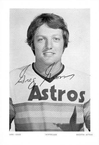 1975 Houston Astros Photocards #NNO Greg Gross Front