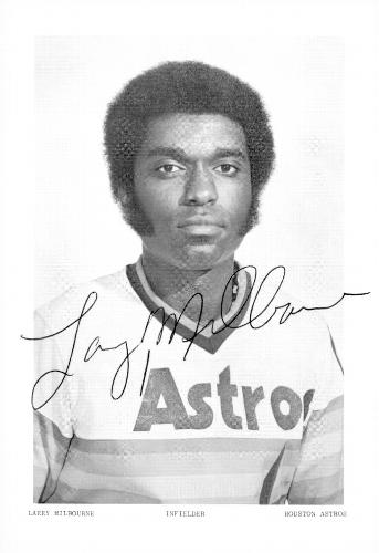 1975 Houston Astros Photocards #NNO Larry Milbourne Front