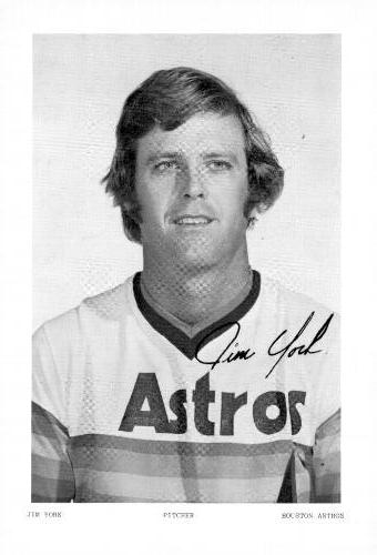 1975 Houston Astros Photocards #NNO Jim York Front