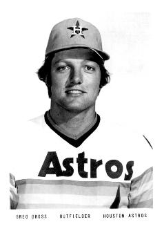 1975 Houston Astros Photos #NNO Greg Gross Front