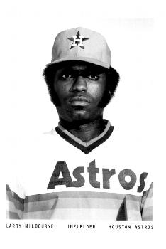 1975 Houston Astros Photos #NNO Larry Milbourne Front