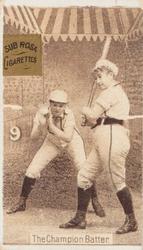 1886 Sub Rosa Cigarettes (N508) #9 The Champion Batter. Front