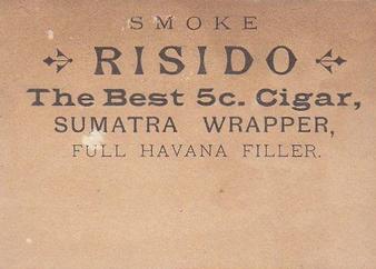 1880 Risido Cigars (N694) #NNO Third Baseman Back