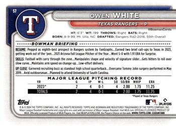 2024 Bowman #57 Owen White Back