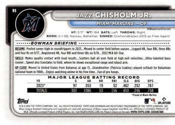 2024 Bowman #95 Jazz Chisholm Jr. Back