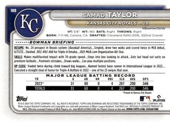 2024 Bowman #100 Samad Taylor Back