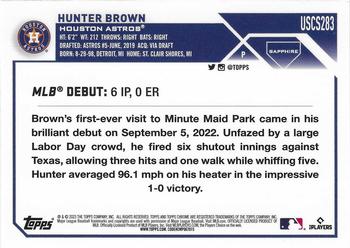 2023 Topps Chrome Update Sapphire Edition #USCS283 Hunter Brown Back