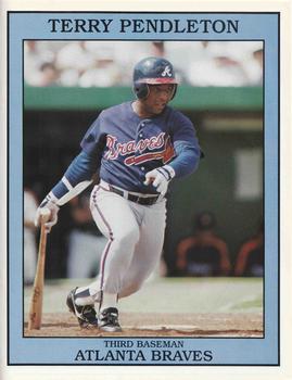 1992 Baseball Superstars Album Pages #NNO Terry Pendleton Front