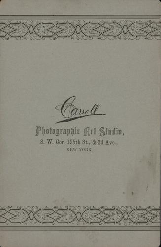 1887 Carroll Studio Cabinets #NNO Buck Ewing Back
