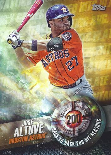 2016 Topps Record Setters 5x7 #RS-15 Jose Altuve Front