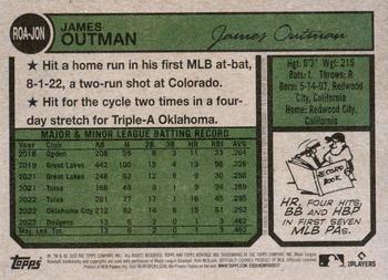 2023 Topps Heritage - Real One Autographs High Number #ROA-JON James Outman Back