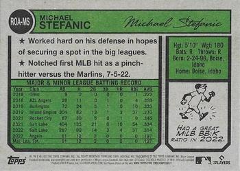 2023 Topps Heritage - Real One Autographs High Number #ROA-MS Michael Stefanic Back