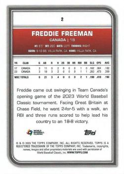2023 Topps World Baseball Classic #2 Freddie Freeman Back