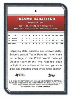 2023 Topps World Baseball Classic #5 Erasmo Caballero Back