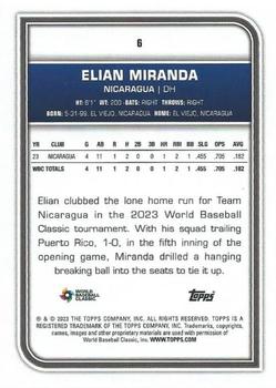 2023 Topps World Baseball Classic #6 Elian Miranda Back