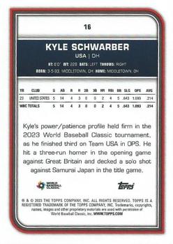 2023 Topps World Baseball Classic #16 Kyle Schwarber Back