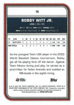 2023 Topps World Baseball Classic #18 Bobby Witt Jr. Back