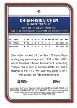 2023 Topps World Baseball Classic #43 Chieh-Hsien Chen Back