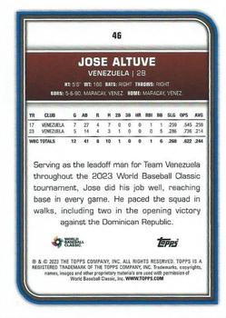 2023 Topps World Baseball Classic #46 Jose Altuve Back