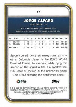 2023 Topps World Baseball Classic #47 Jorge Alfaro Back