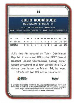 2023 Topps World Baseball Classic #59 Julio Rodríguez Back