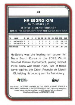 2023 Topps World Baseball Classic #93 Ha-Seong Kim Back