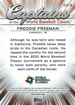 2023 Topps World Baseball Classic - Captains of the Classic #CC-2 Freddie Freeman Back