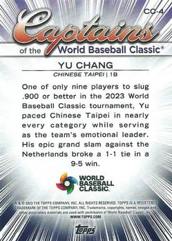 2023 Topps World Baseball Classic - Captains of the Classic #CC-4 Yu Chang Back
