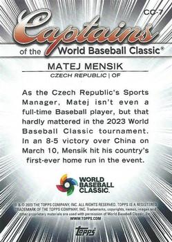 2023 Topps World Baseball Classic - Captains of the Classic #CC-7 Matej Mensik Back