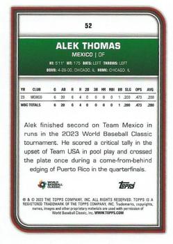 2023 Topps World Baseball Classic - Cracked Ice Foil #52 Alek Thomas Back