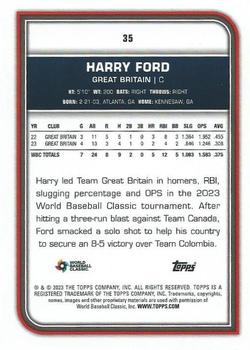 2023 Topps World Baseball Classic - Green Sparkle Foil #35 Harry Ford Back