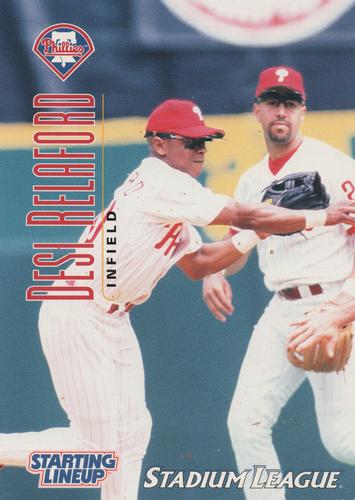 1999 Philadelphia Phillies Stadium League Phillies Finest 5x7 #7 Desi Relaford Front
