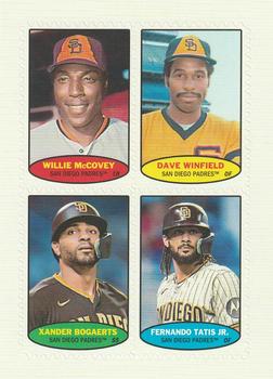 2023 Topps Heritage - 1974 Topps Stamps High Number #74S-73 / 74S-74 / 74S-75 / 74S-76 Willie McCovey / Dave Winfield / Xander Bogaerts / Fernando Tatis Jr. Front