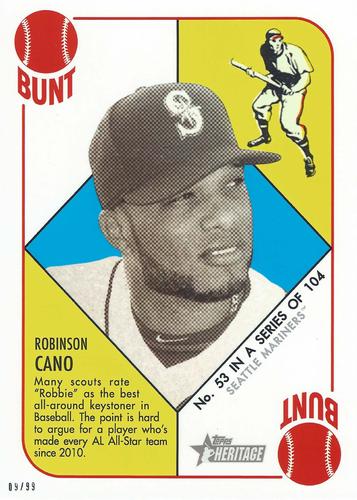 2015 Topps Heritage '51 5x7 #53 Robinson Cano Front