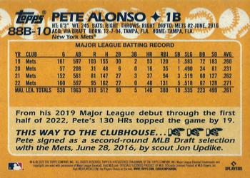 2023 Topps Japan Edition - 1988 Topps Cherry Tree #88B-10 Pete Alonso Back