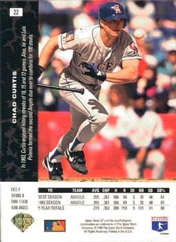 1994 SP #22 Chad Curtis Back