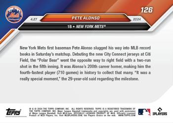 2024 Topps Now #126 Pete Alonso Back